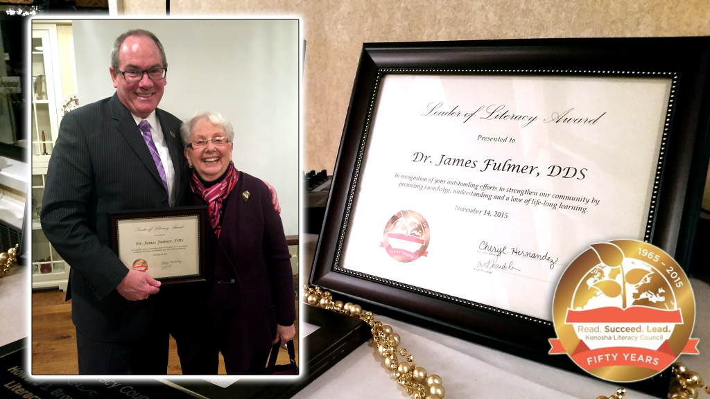 Dr. Fulmer, KLC Leader in Literacy Award 2015